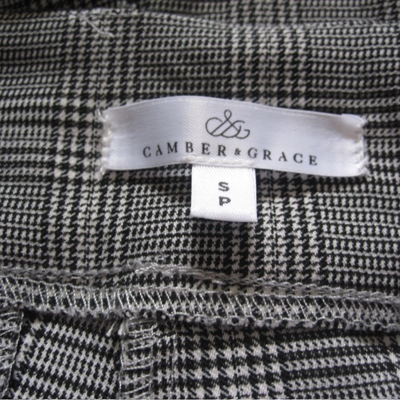 Camber and Grace slim leg, black and white checked pants. Size small. - Picture 6 of 15